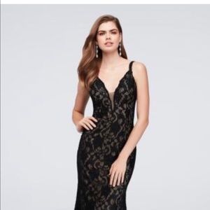 David’s Bridal Crystal Lace Mermaid Dress